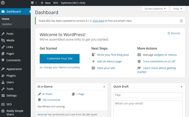 โปรแกรมออกแบบเว็บ สร้างเว็บสำเร็จรูป WordPress