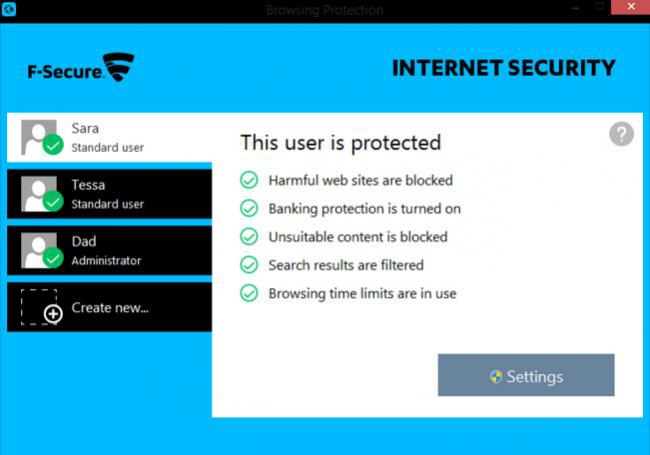 โปรแกรมสแกนไวรัส F-Secure Internet Security