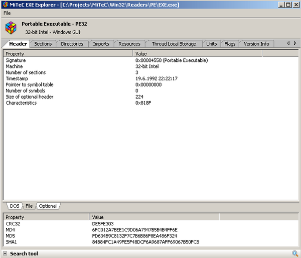 โปรแกรมดูรายละเอียดไฟล์ MiTeC EXE Explorer โปรแกรมดูรายละเอียดไฟล์ MiTeC EXE Explorer