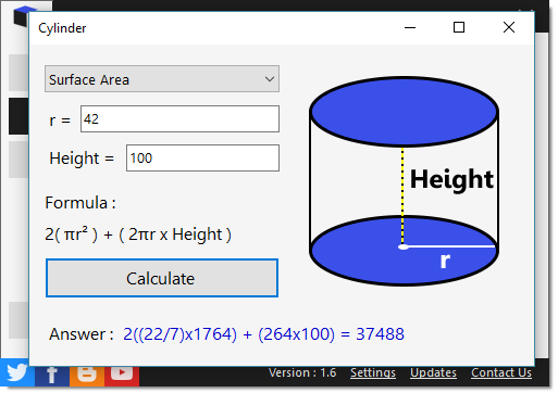 Protech Geometry (โปรแกรมคำนวณ สูตรเลขาคณิตศาสตร์) : 