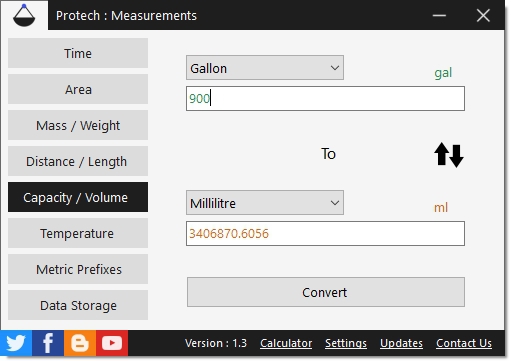 Protech Measurements (แปลงหน่วย มาตรวัด ชั่ง ตวง เวลา น้ำหนัก ระยะทาง) : Protech Measurements (แปลงหน่วย มาตรวัด ชั่ง ตวง เวลา น้ำหนัก ระยะทาง) :