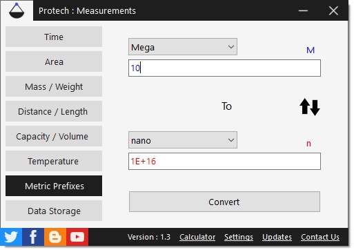 Protech Measurements (แปลงหน่วย มาตรวัด ชั่ง ตวง เวลา น้ำหนัก ระยะทาง) : Protech Measurements (แปลงหน่วย มาตรวัด ชั่ง ตวง เวลา น้ำหนัก ระยะทาง) :