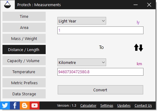 โปรแกรมแปลงหน่วย มาตร วัด ชั่ง ตวง Protech Measurements โปรแกรมแปลงหน่วย มาตร วัด ชั่ง ตวง Protech Measurements