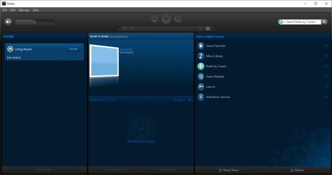โปรแกรมควบคุมเครื่องเสียง Sonos