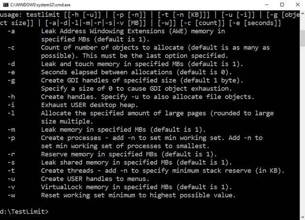 โปรแกรมทดสอบคอมพิวเตอร์ TestLimit โปรแกรมทดสอบคอมพิวเตอร์ TestLimit