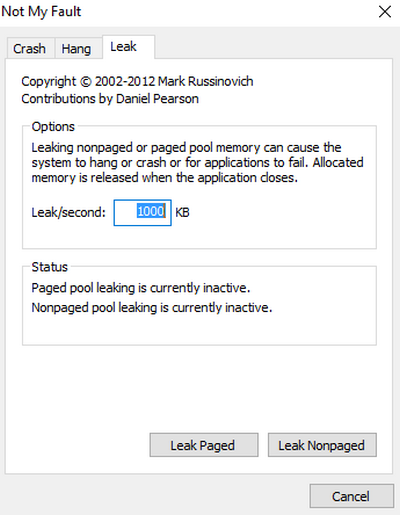 โปรแกรมทดสอบคอมพิวเตอร์ Not My Fault โปรแกรมทดสอบคอมพิวเตอร์ Not My Fault