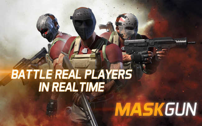 App เกมส์ยิงปืนต่อสู้ MaskGun