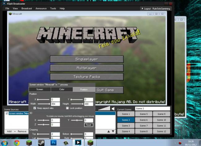 โปรแกรมถ่ายทอดสด XSplit Broadcaster โปรแกรมถ่ายทอดสด XSplit Broadcaster