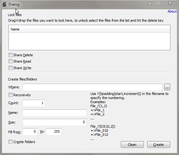 โปรแกรมล็อกไฟล์ สร้างไฟล์จำลอง FileTool