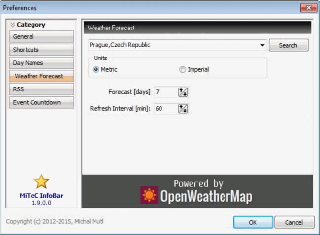 โปรแกรมดูข้อมูลคอม พยากรณ์อากาศ MiTeC InfoBar