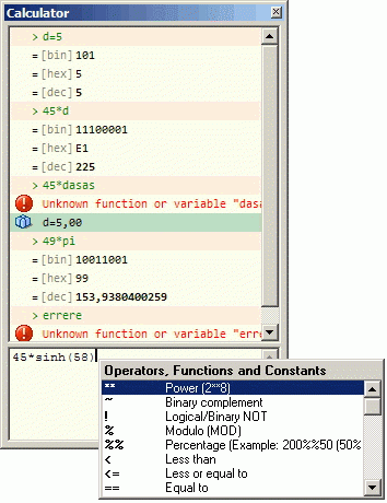 โปรแกรมเครื่องคิดเลข MiTeC InfoBar