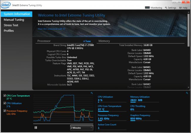 โปรแกรมปรับแต่งคอม Intel Extreme Tuning Utility