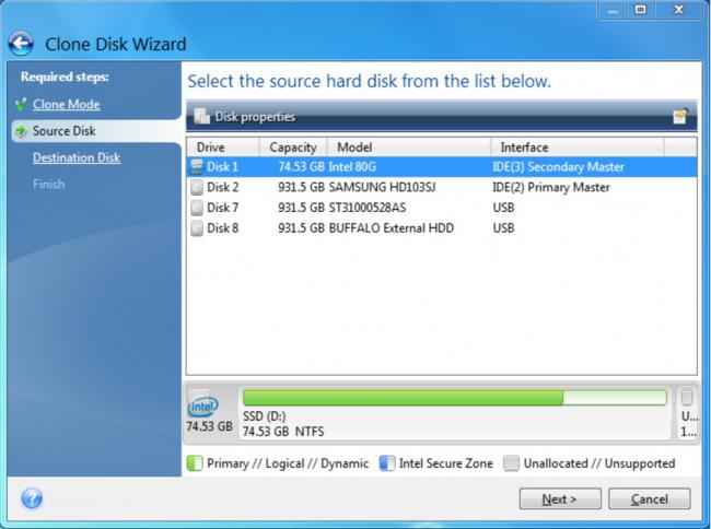 โปรแกรมย้ายข้อมูลฮาร์ดดิสก์ Intel Data Migration Software โปรแกรมย้ายข้อมูลฮาร์ดดิสก์ Intel Data Migration Software
