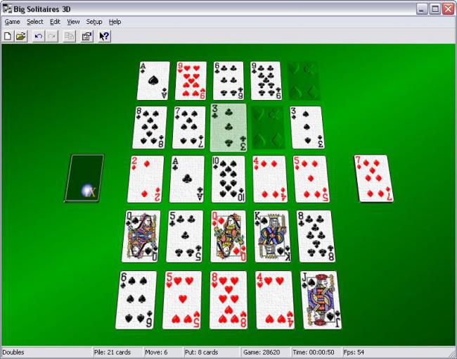 เกมส์ไพ่ 3 มิติ Big Solitaires 3D