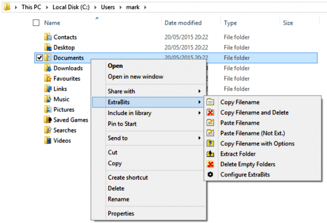 โปรแกรมจัดการไฟล์และโฟลเดอร์ ExtraBits โปรแกรมจัดการไฟล์และโฟลเดอร์ ExtraBits