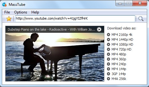 โปรแกรมดาวน์โหลด MassTube โปรแกรมดาวน์โหลด MassTube