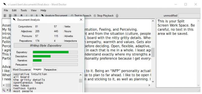 โปรแกรมแก้ไขและวิเคราะห์ เนื้อหาบนบทความ Word Doctor