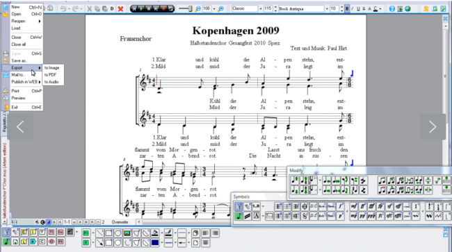 โปรแกรมเขียนโน้ตเพลง MagicScore School