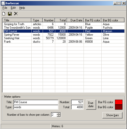 โปรแกรมสร้างแถบควบคืบหน้า Barbecue