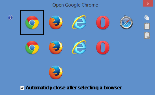 โปรแกรมเลือกเบราว์เซอร์ที่ต้องการใช้งาน Browser Chooser