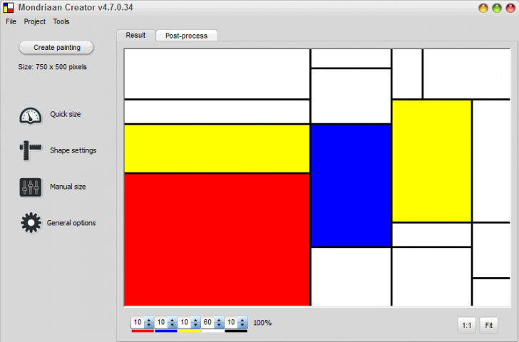 โปรแกรมออกแบบศิลปะสไตล์มอนเดรียน Mondriaan Creator