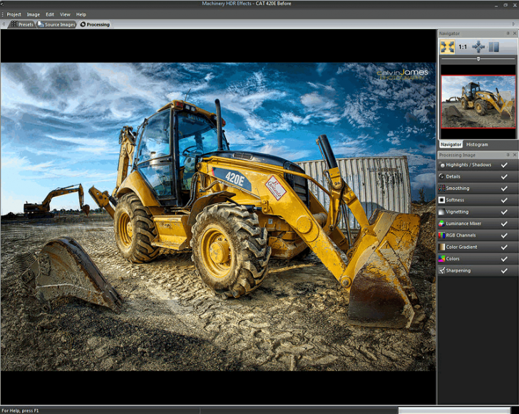 โปรแกรมแต่งรูป Machinery HDR Effects