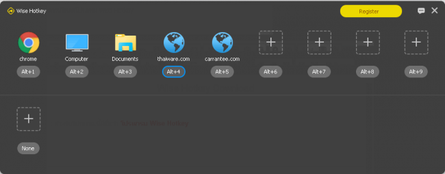 Wise Hotkey (โปรแกรม ตั้งปุ่มคีย์ลัด เปิดไฟล์ โฟลเดอร์ เว็บไซต์ อย่างรวดเร็ว) Wise Hotkey (โปรแกรม ตั้งปุ่มคีย์ลัด เปิดไฟล์ โฟลเดอร์ เว็บไซต์ อย่างรวดเร็ว)