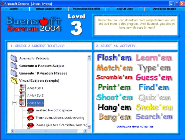 โปรแกรมสอนภาษาเยอรมัน Buensoft German