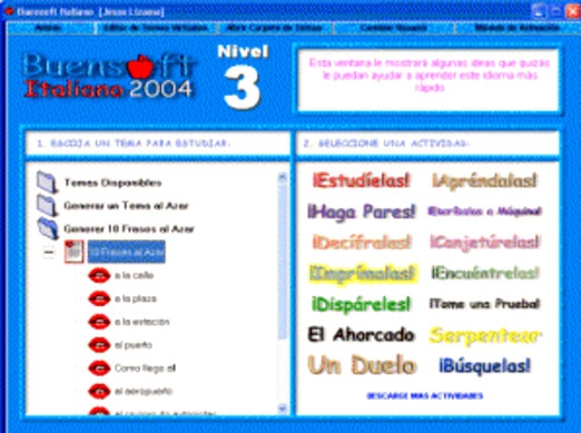 โปรแกรมสอนภาษาอิตาเลียน Buensoft Italian