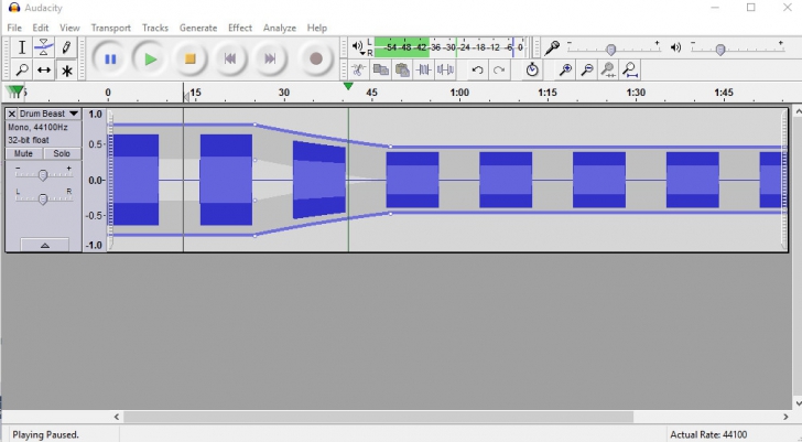 โปรแกรมปรับแต่งเสียง บันทึกเสียง DarkAudacity