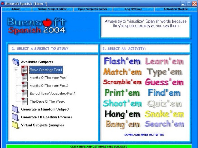 โปรแกรมฝึกสอนภาษาสเปน Buensoft Spanish โปรแกรมฝึกสอนภาษาสเปน Buensoft Spanish