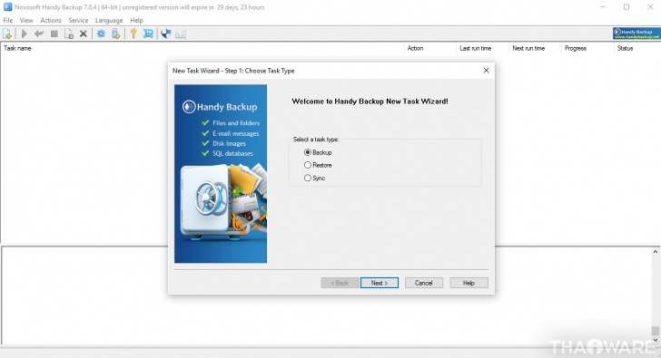 โปรแกรมสำรองข้อมูล Handy Backup