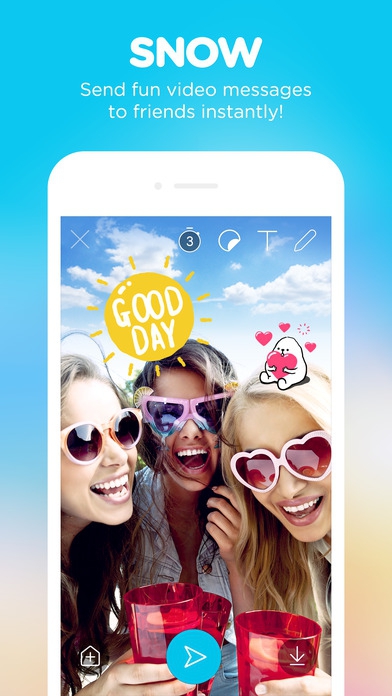 App ถ่ายวิดีโอเซลฟี่ SNOW