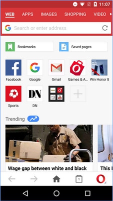 App เว็บเบราว์เซอร์ Opera Mini Web Browser