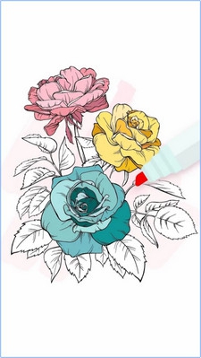 เกมส์ระบายสีดอกไม้สวยๆ Flowers Coloring Game