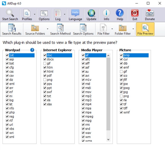 โปรแกรมค้นหา ลบไฟล์ซ้ำ AllDup