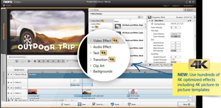 โปรแกรมตัดต่อวิดีโอ Nero Video