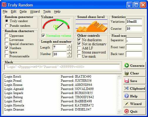 Truly Random (โปรแกรม ช่วยสุ่ม รหัสผ่านให้ท่าน) : 