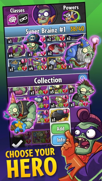 เกมส์ Plants vs Zombies Heroes