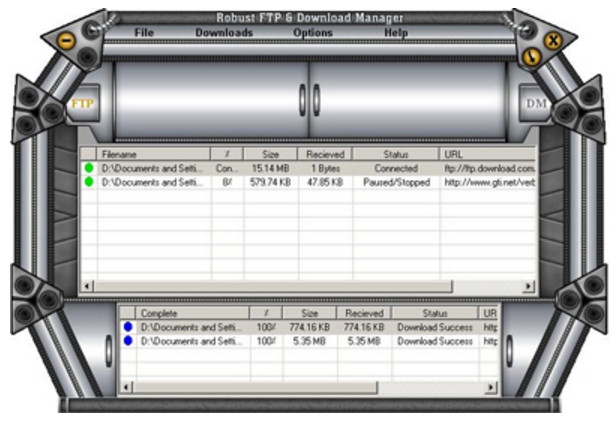 โปรแกรมรับส่งไฟล์ ดาวน์โหลดไฟล์ Robust FTP And Download Manager