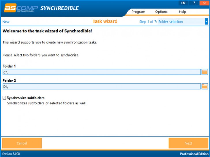 โปรแกรมซิงค์ไฟล์ สำรองข้อมูล Synchredible