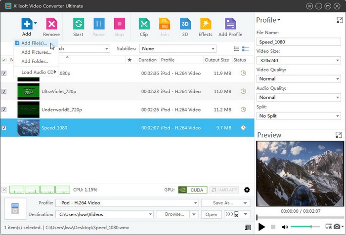 โปรแกรมแปลงไฟล์ Xilisoft Video Converter Ultimate