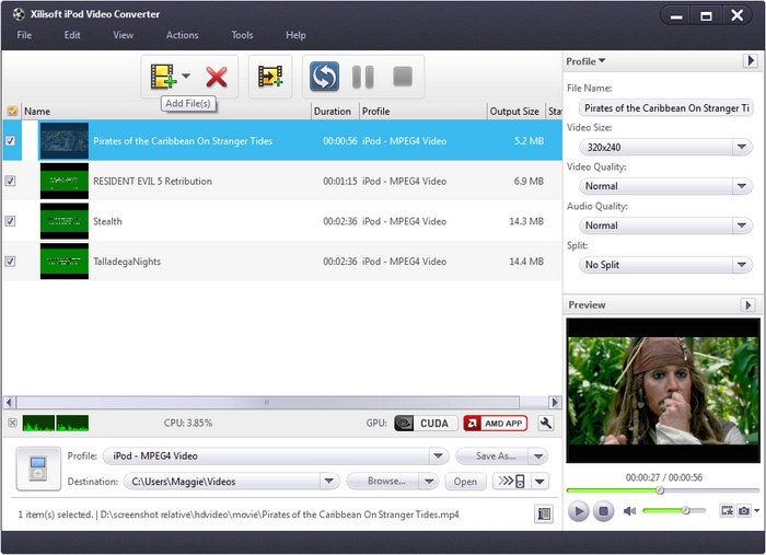 โปรแกรมแปลงไฟล์ Xilisoft iPod Video Converter โปรแกรมแปลงไฟล์ Xilisoft iPod Video Converter