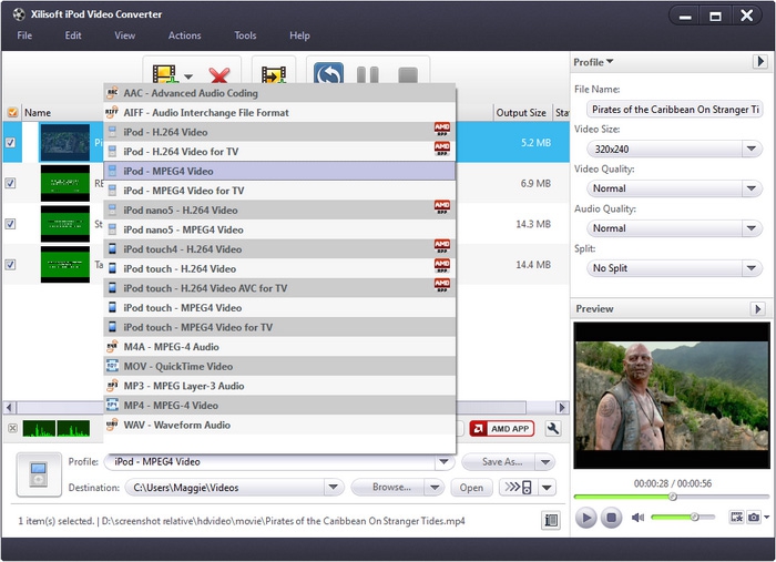 โปรแกรมแปลงไฟล์ Xilisoft iPod Video Converter โปรแกรมแปลงไฟล์ Xilisoft iPod Video Converter