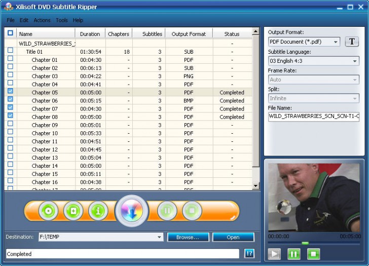โปรแกรมแปลงซับไตเติล Xilisoft DVD to Subtitle Converter