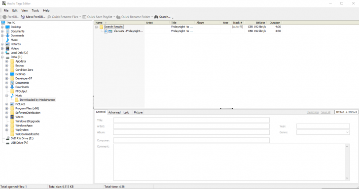 โปรแกรมแก้ไขแท็กไฟล์ออดิโอ Audio Tags Editor