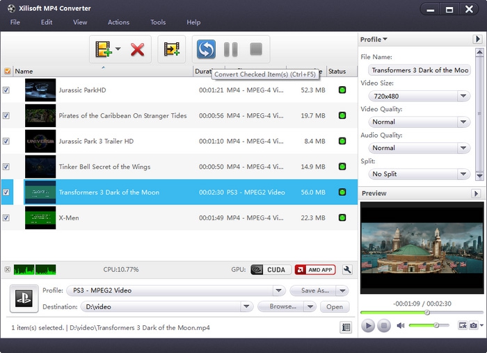 โปรแกรมแปลงไฟล์ Xilisoft MP4 Converter โปรแกรมแปลงไฟล์ Xilisoft MP4 Converter