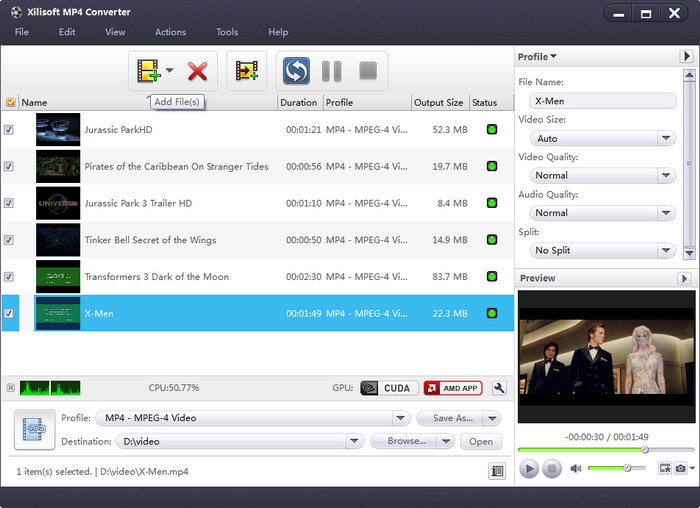โปรแกรมแปลงไฟล์ Xilisoft MP4 Converter โปรแกรมแปลงไฟล์ Xilisoft MP4 Converter