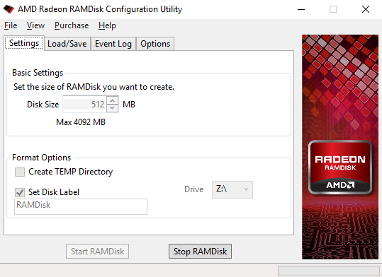 โปรแกรมทำ RamDisk เก็บข้อมูลบนแรม AMD Radeon RAMDisk โปรแกรมทำ RamDisk เก็บข้อมูลบนแรม AMD Radeon RAMDisk