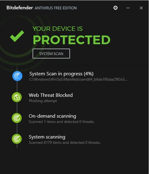 โปรแกรมแอนตี้ไวรัสฟรี BitDefender